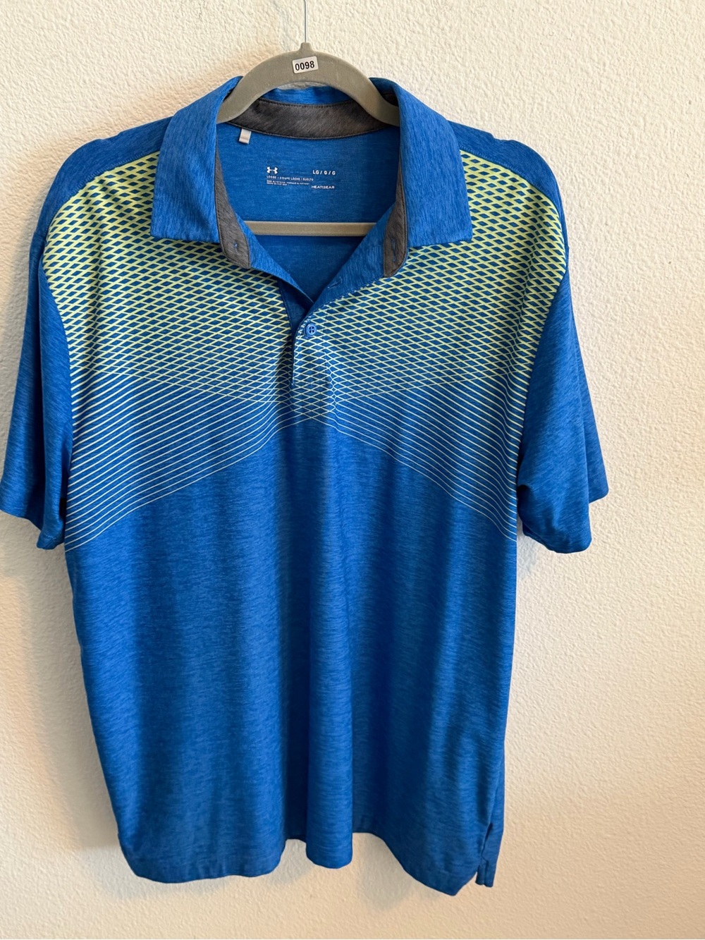 LG Men’s Blue Polo with Lime Accent